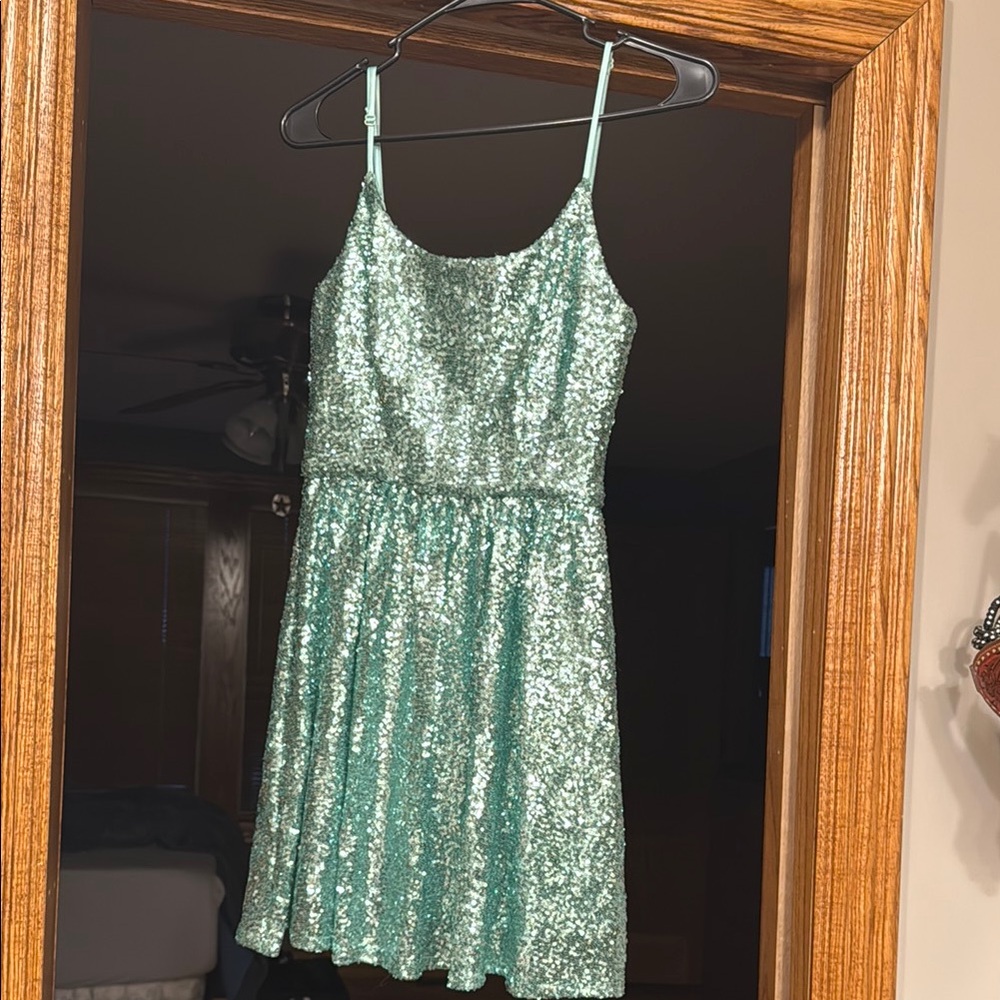 Sparkling Green Sequin Dress